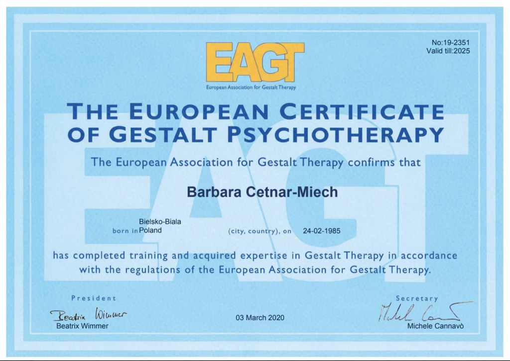 Europejski Certyfikat Psychoterapeuty Gestalt