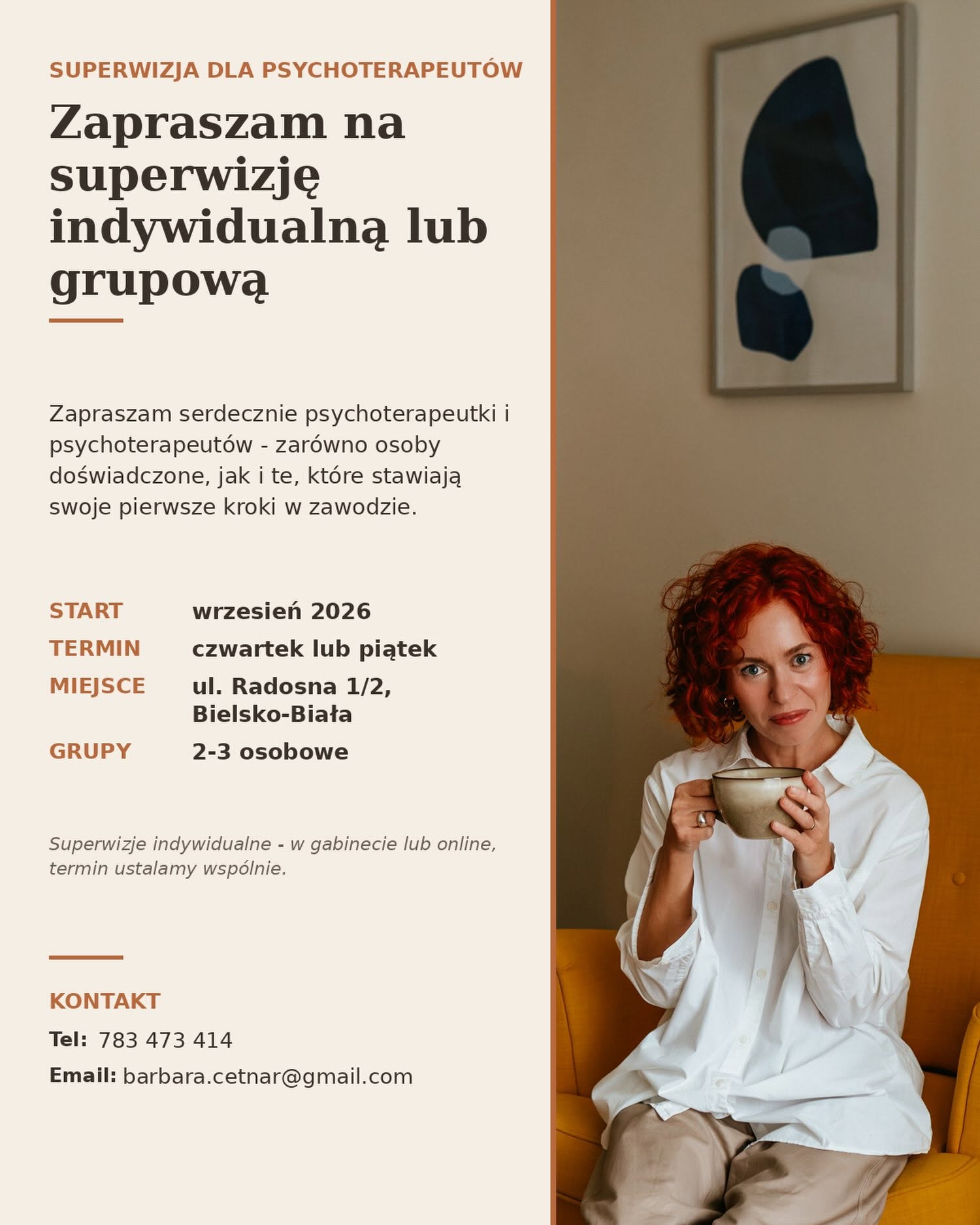Superwizja psychoterapeutyczna – Barbara Cetnar-Miech